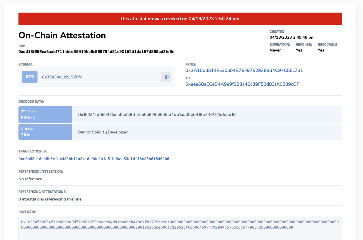 Ethereum Attestation Service 8740